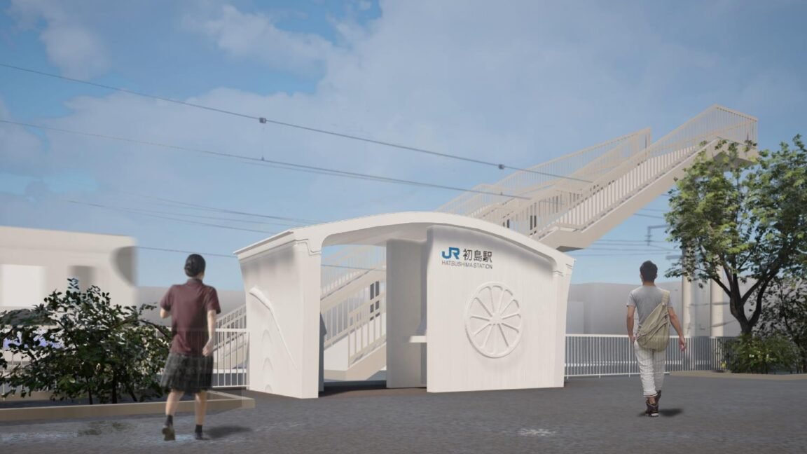 Japanese railway shelter replaced in less than 6 hours by 3D-printed model