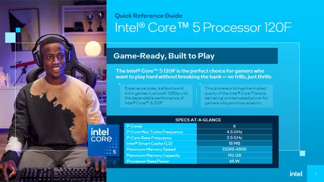 Intel's new ‘no frills, just thrills’ budget gaming CPU leaked